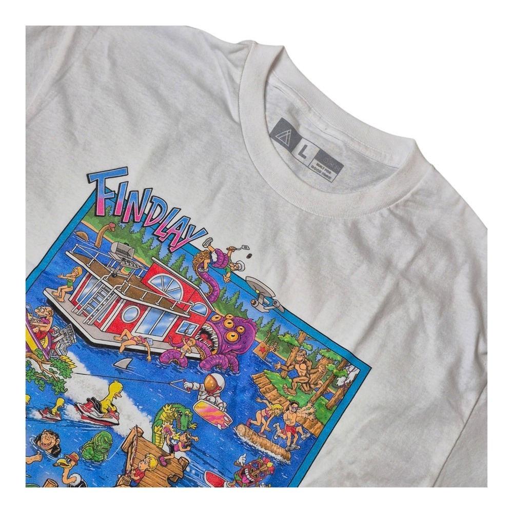 Findlay Hats X Nazar Men's L Lake Merwin Good Times Graphic T-Shirt Tee NWOT